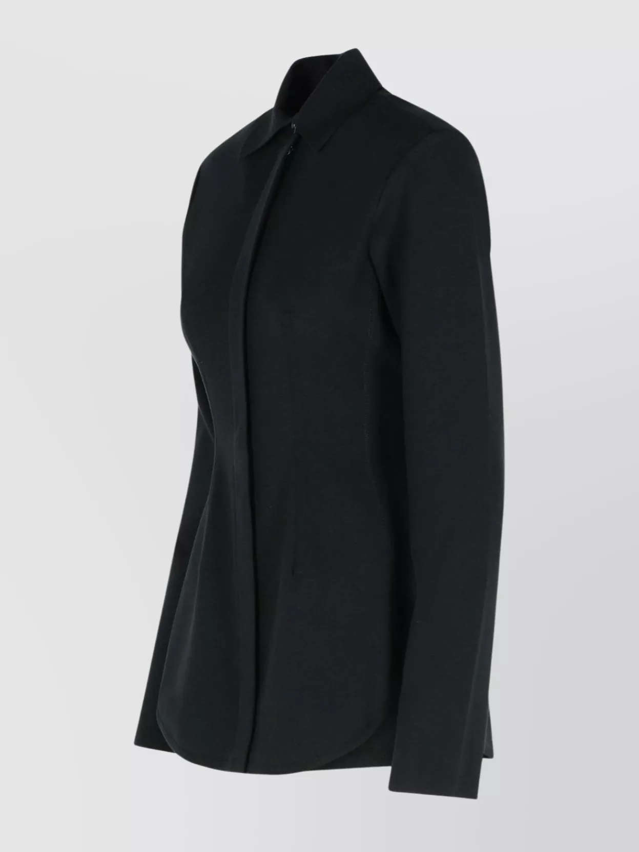 Sportmax Tailored Long Sleeve Collared Knit Shirt