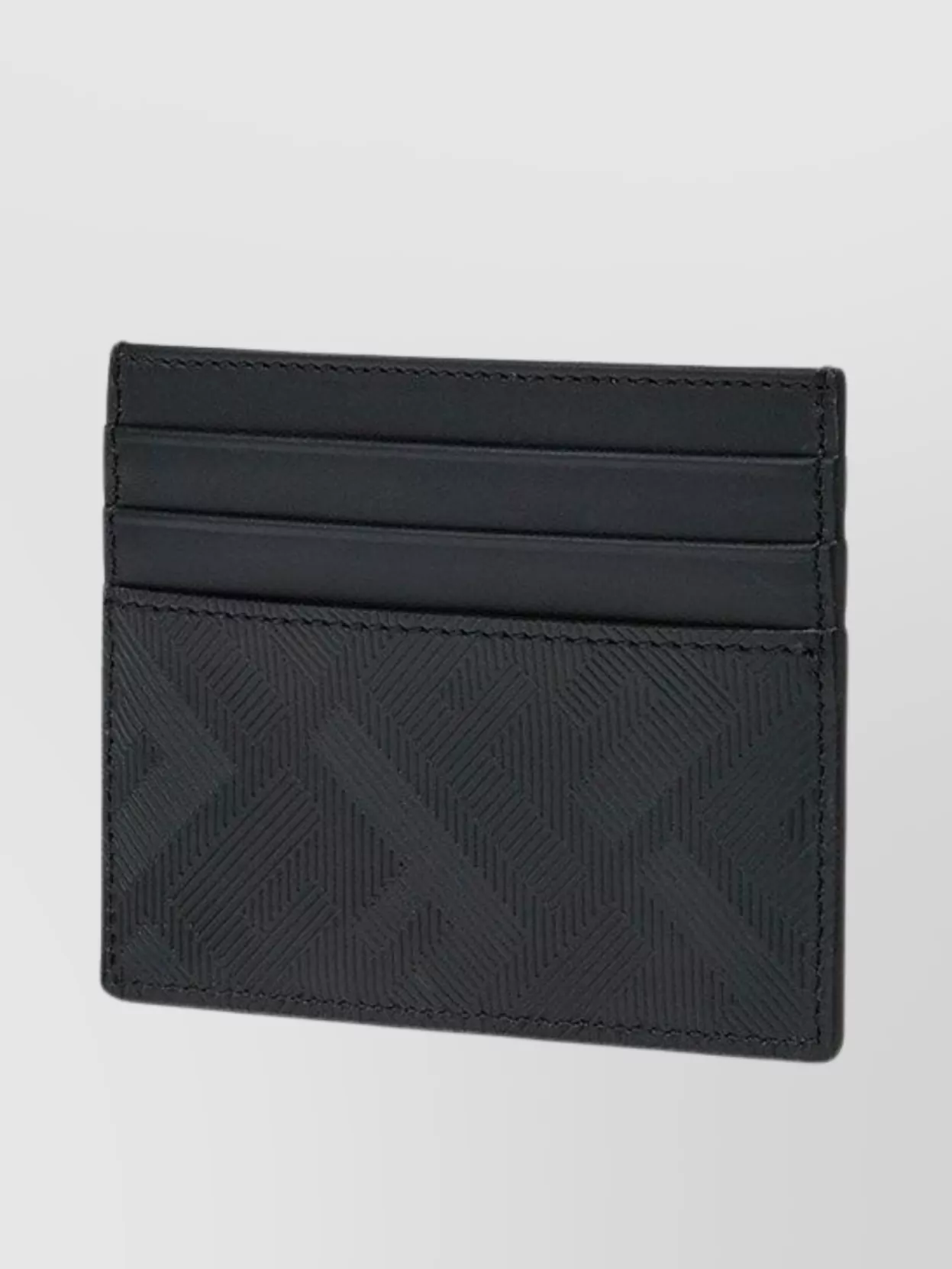 Shop Fendi Diagonal Leather Card Holder In Black
