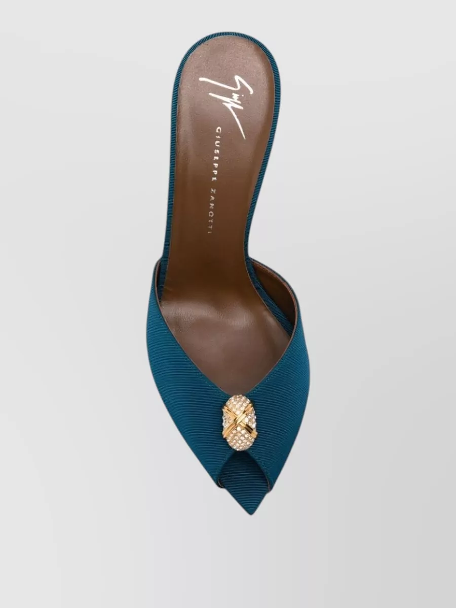 Giuseppe Zanotti Crystal Embellished Leather Mules