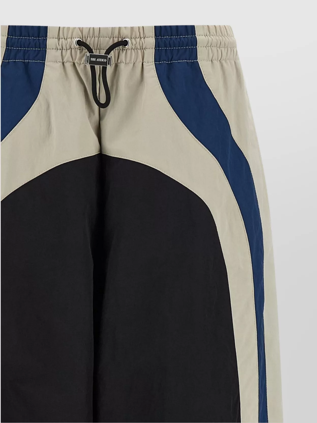 Attico Color Block Panel Joggers With Elastic In Black