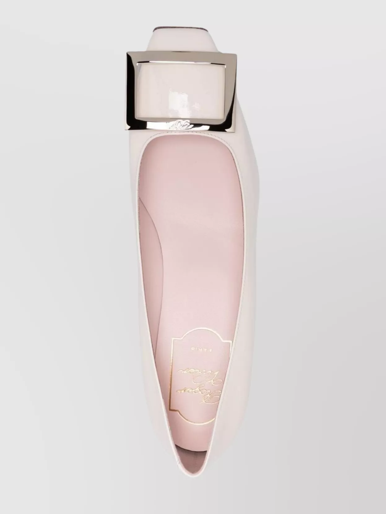 Roger Vivier Square Buckle Detail Leather Pumps