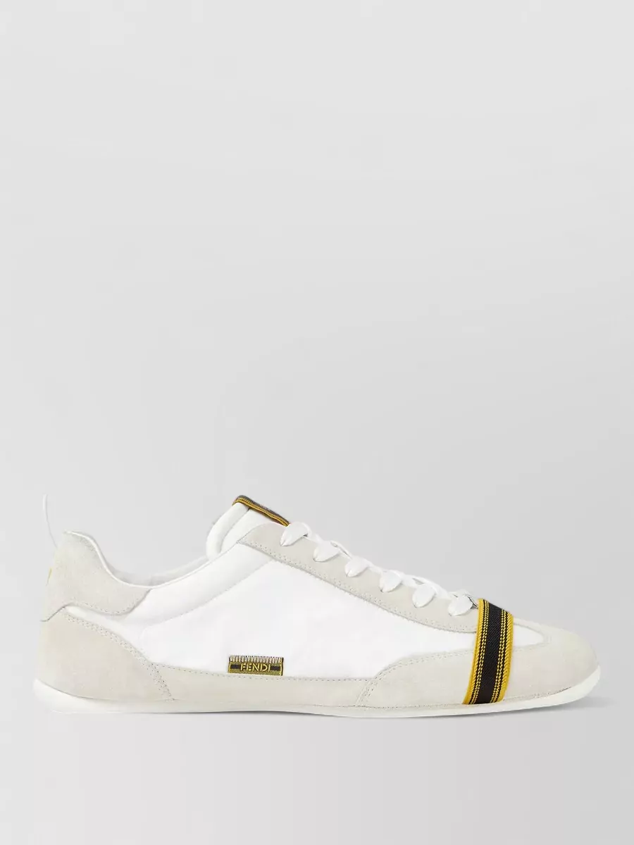Fendi Leather Wrap Lace-Up Sneakers