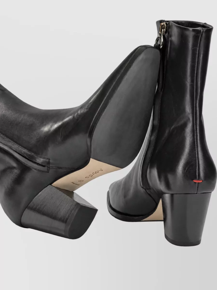 Aeyde Leather Zippered Ankle Boots