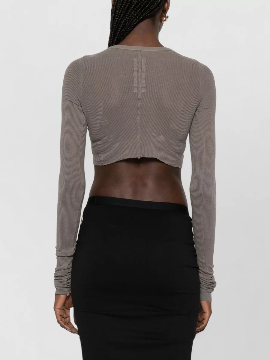 Rick Owens Cropped Long-Sleeve T-Shirt