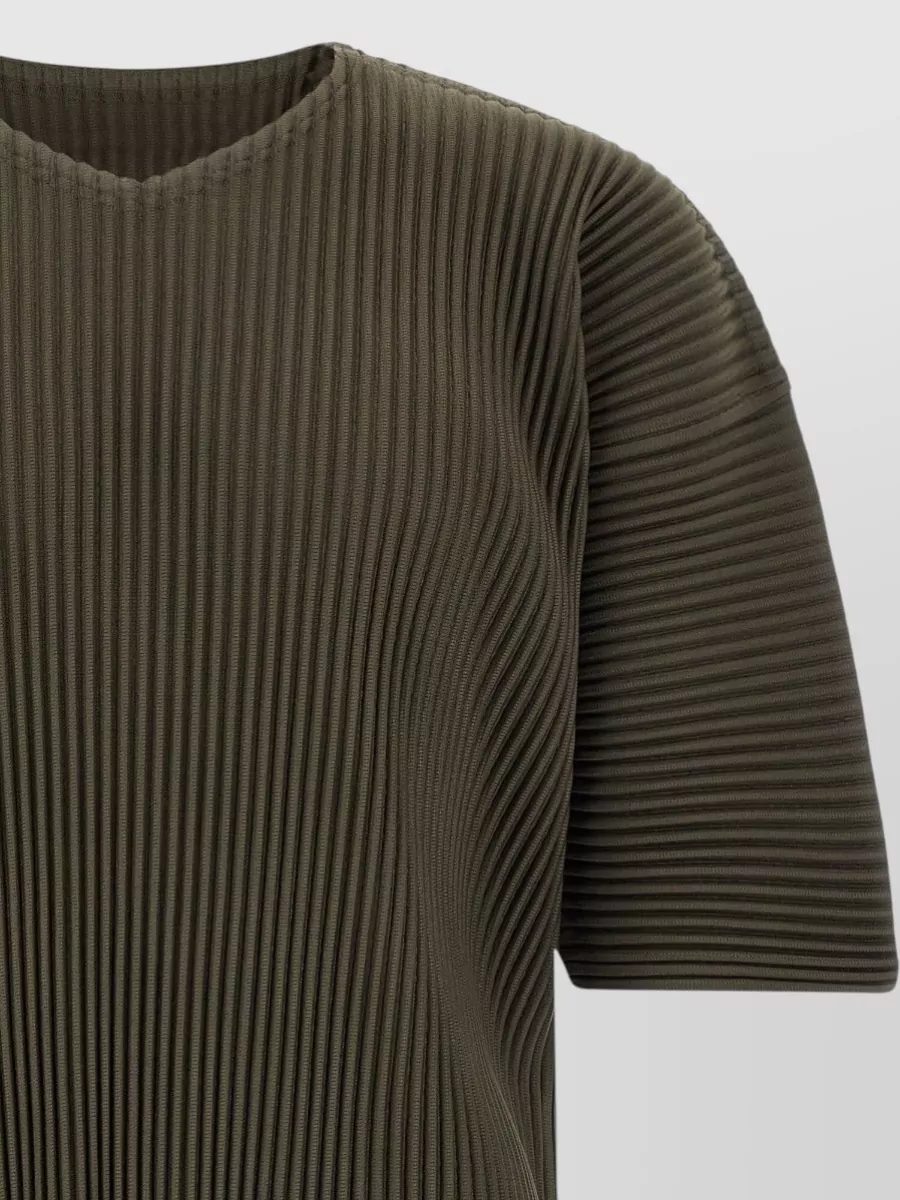 Homme Plisse Issey Miyake Pleated V-Neck Short-Sleeve T-Shirt