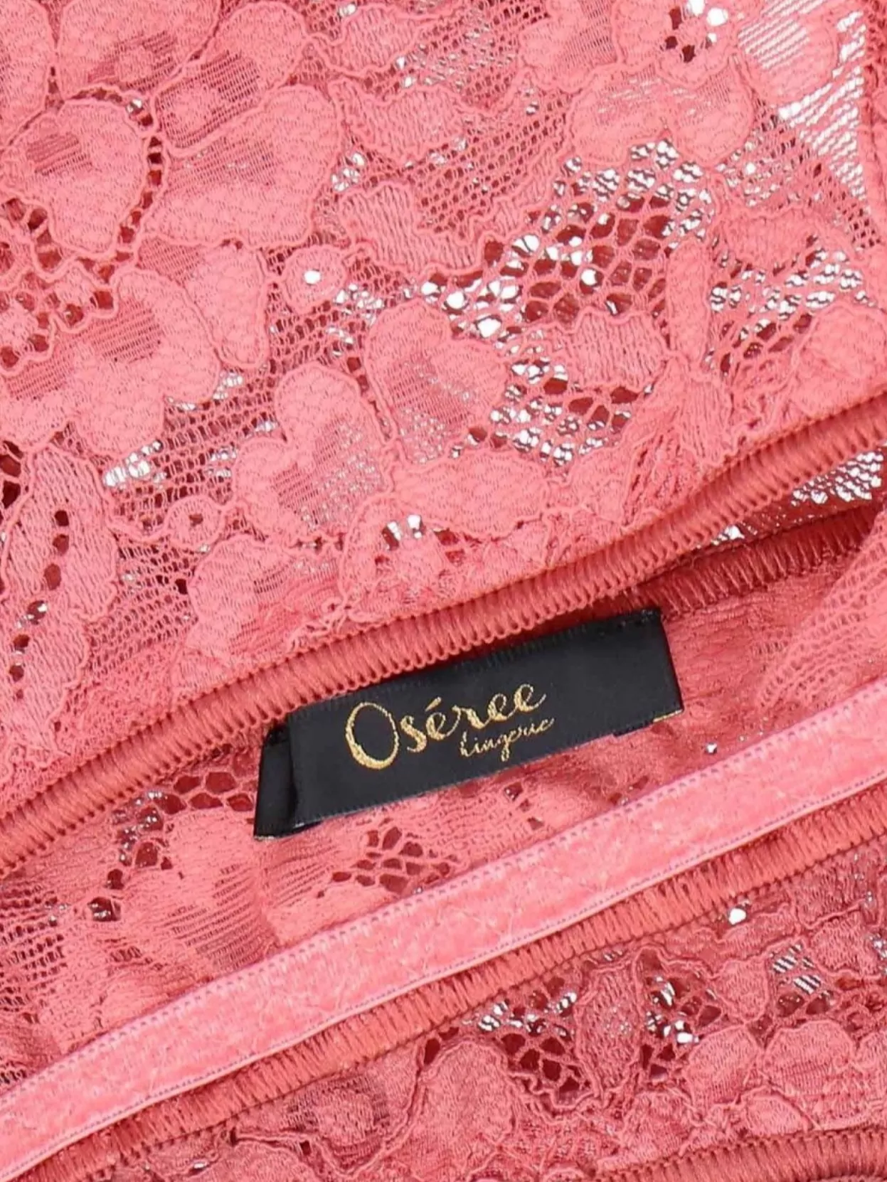 Oséree Sheer Lace Scoop Neckline Lingerie
