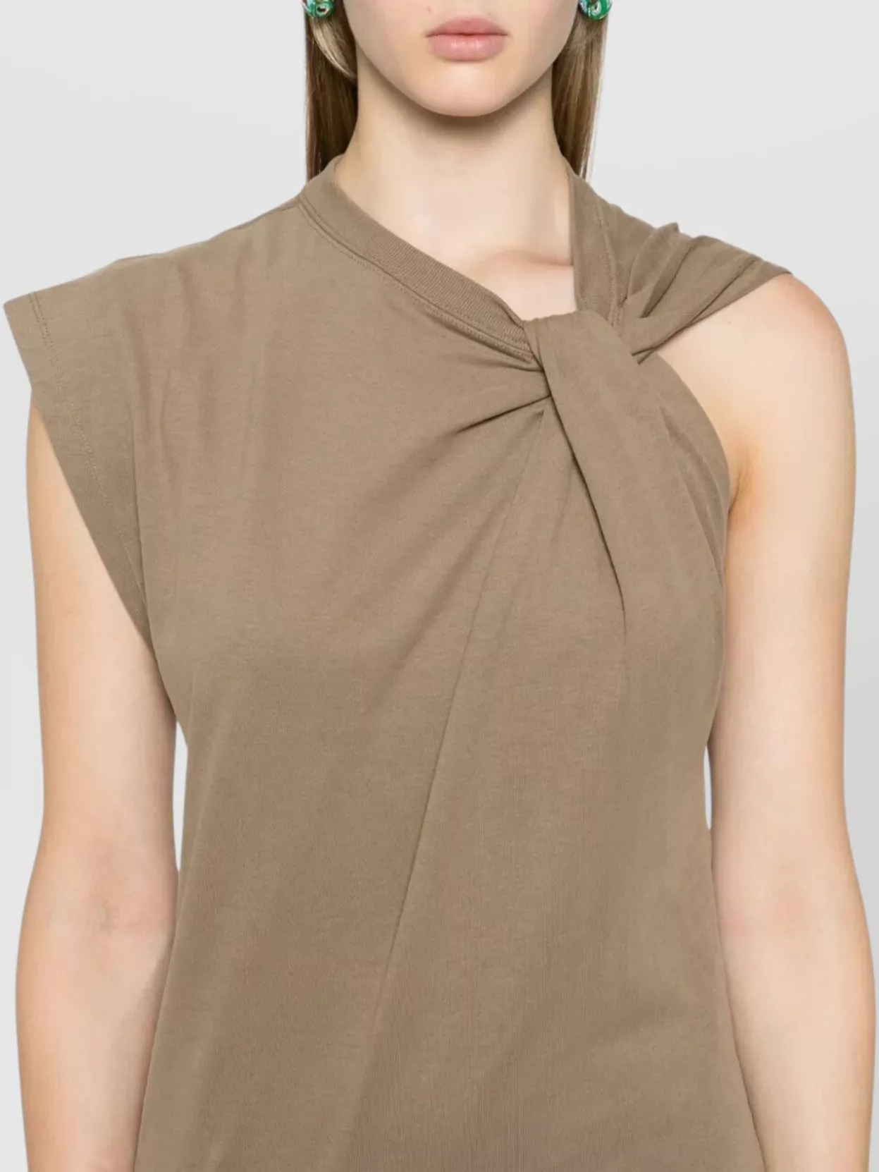 Isabel Marant Asymmetric Organic Cotton Jersey Dress