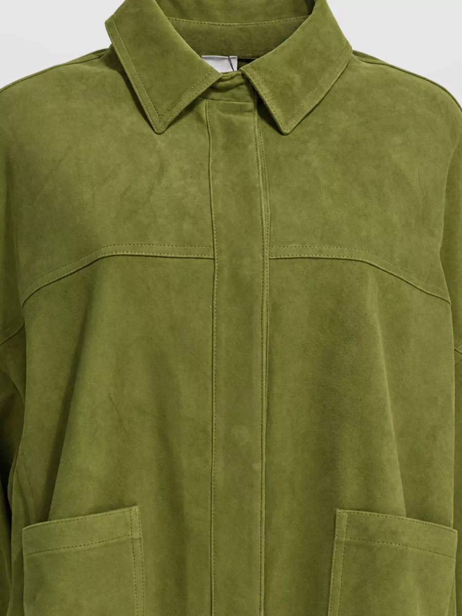 Furling By Giani Suede Single Breasted Coat