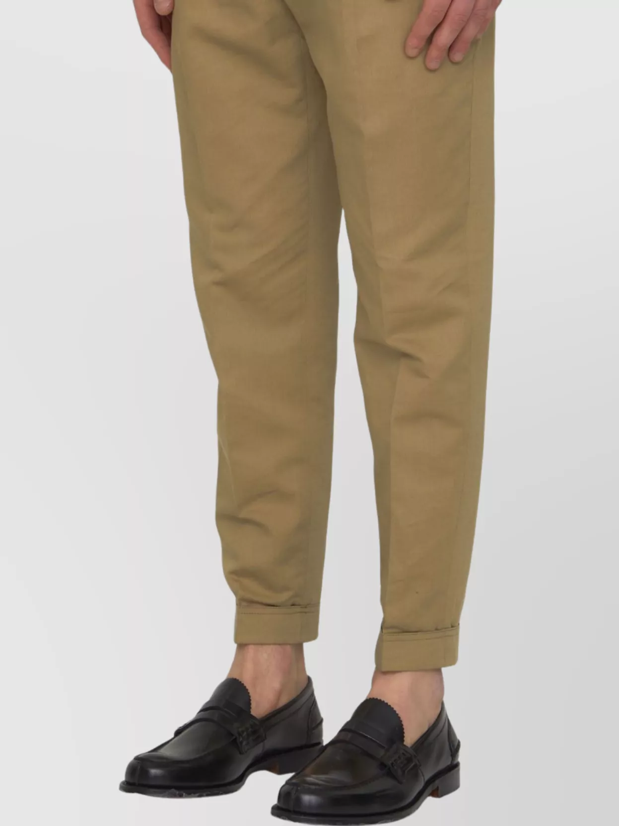 Pt Torino Cotton And Linen Trousers In Green