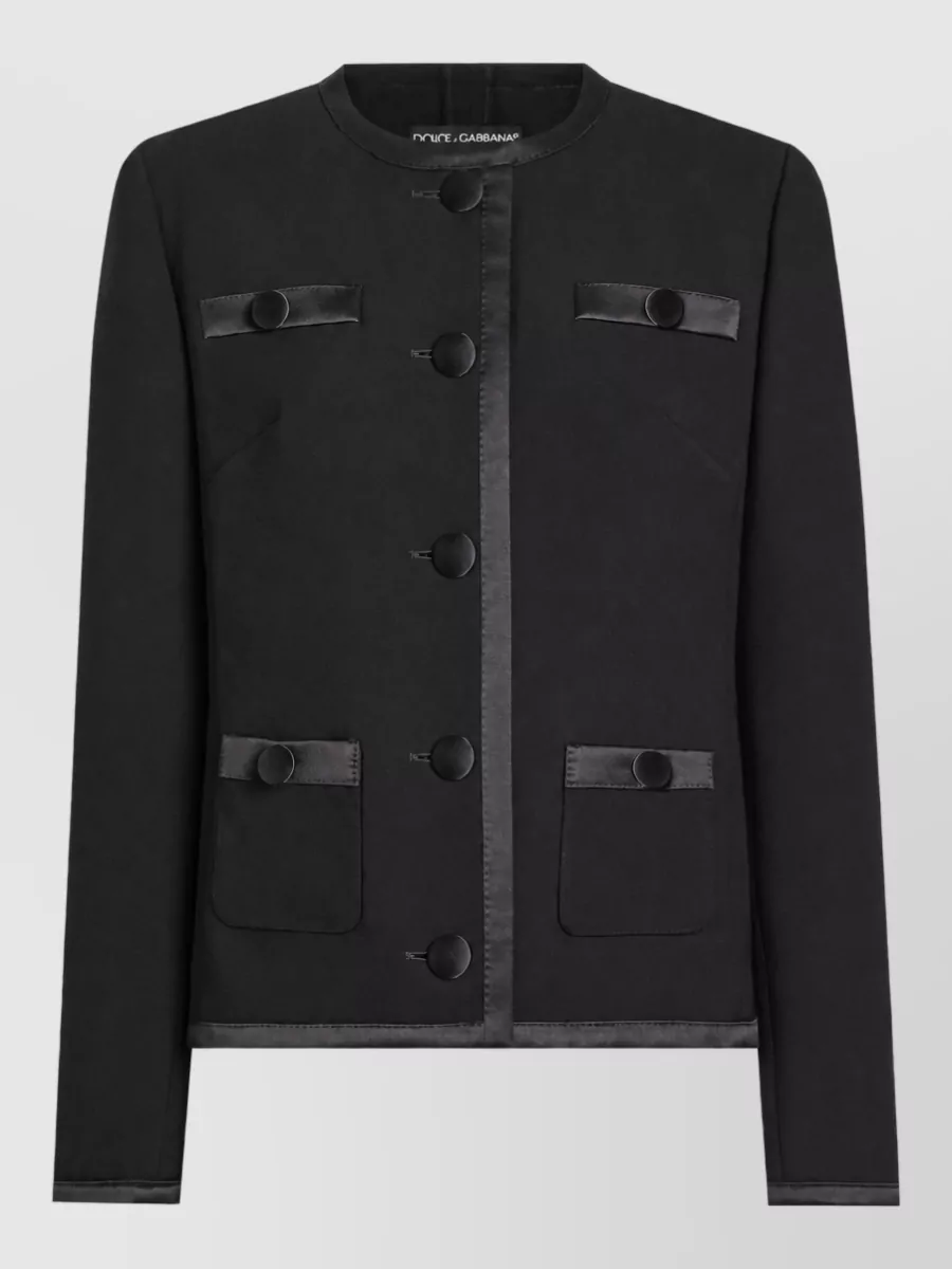 Dolce&Gabbana Silk blend single-breasted coat