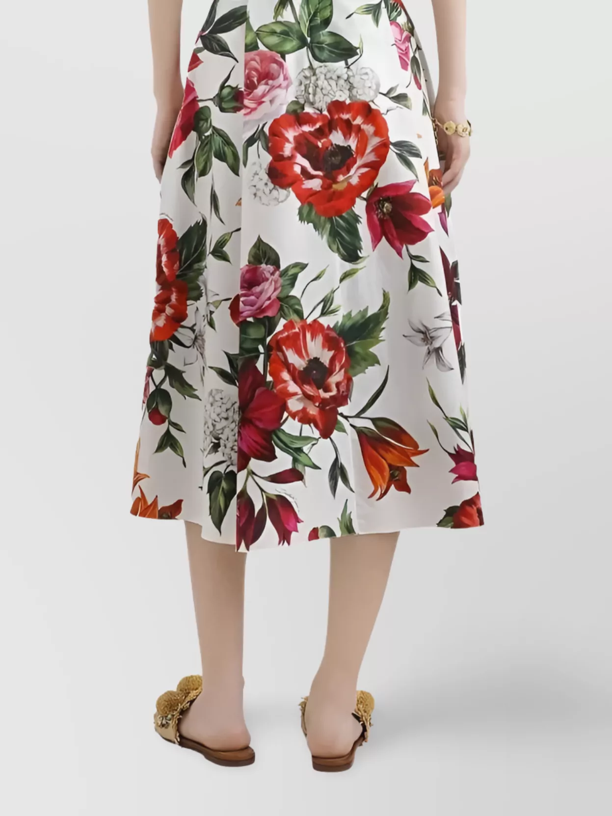 Dolce & Gabbana Short Sleeve Floral Logo T-shirt In Multi