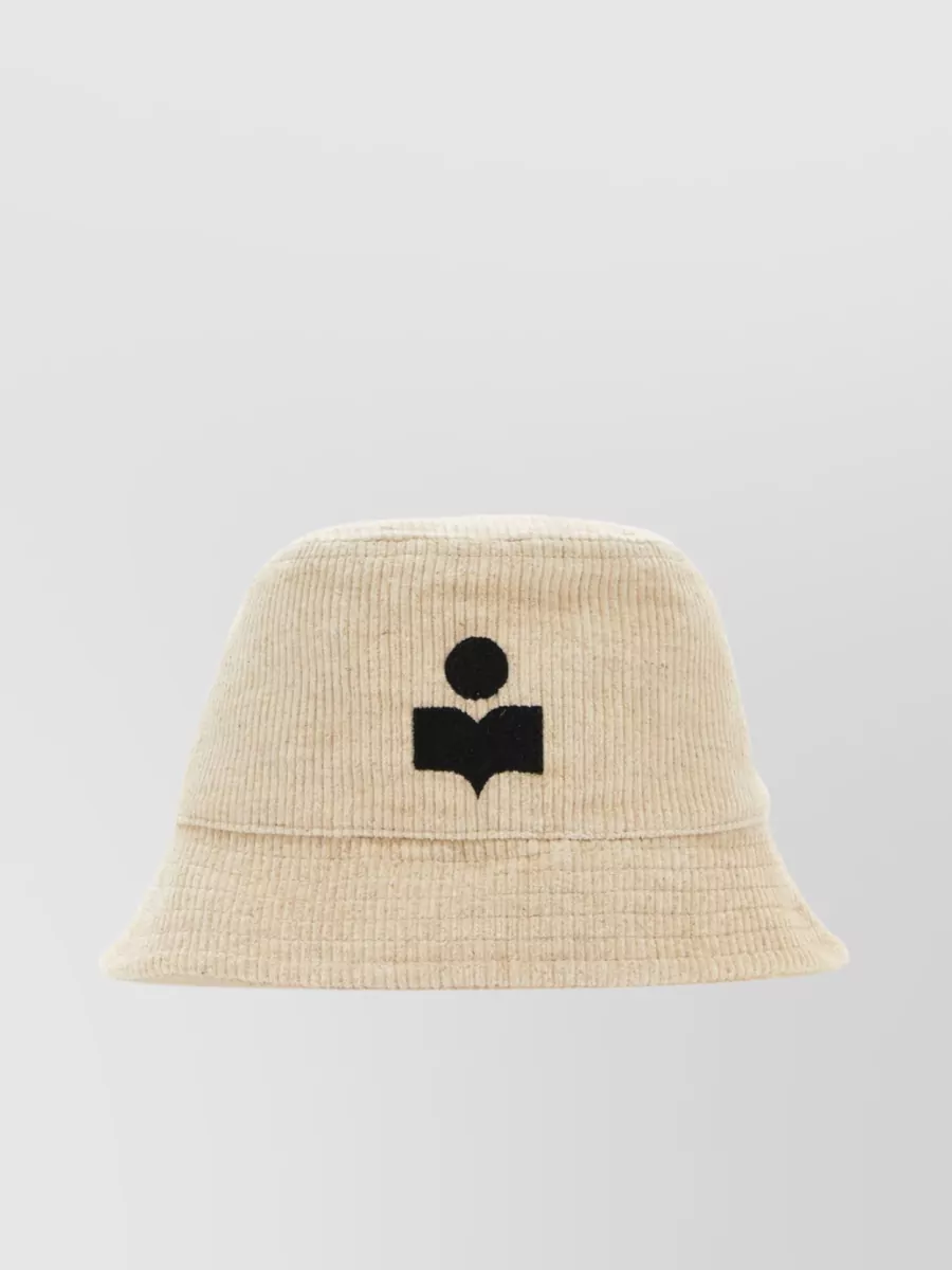 Shop Isabel Marant Cotton Ribbed Wide Brim Hat In Cream