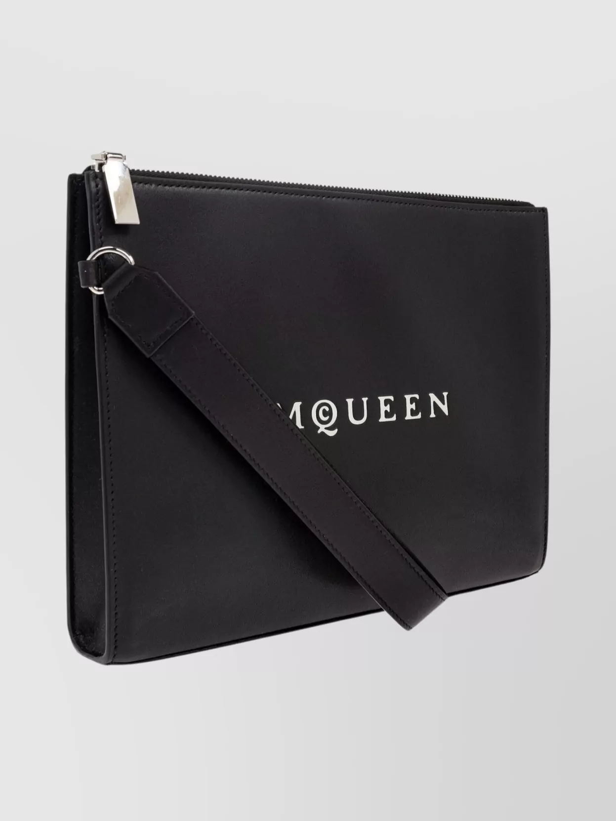 Mc Queen Rectangular Clutch Bag Wrist Strap