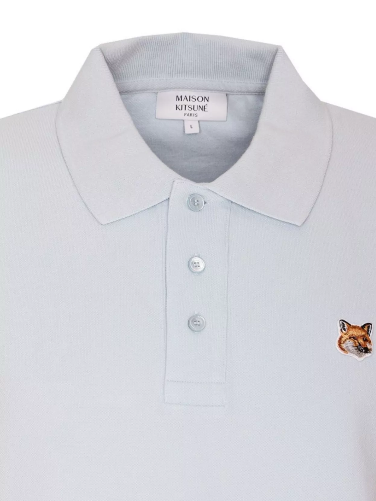 Maison Kitsuné Front Patch Polo Shirt With Regular Collar