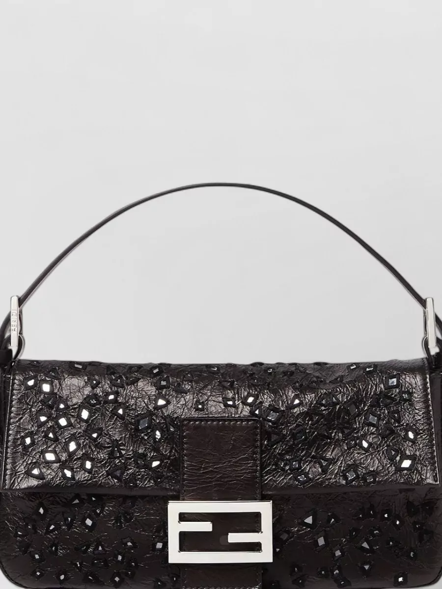 Fendi Baguette Calf Leather Clutch Bag