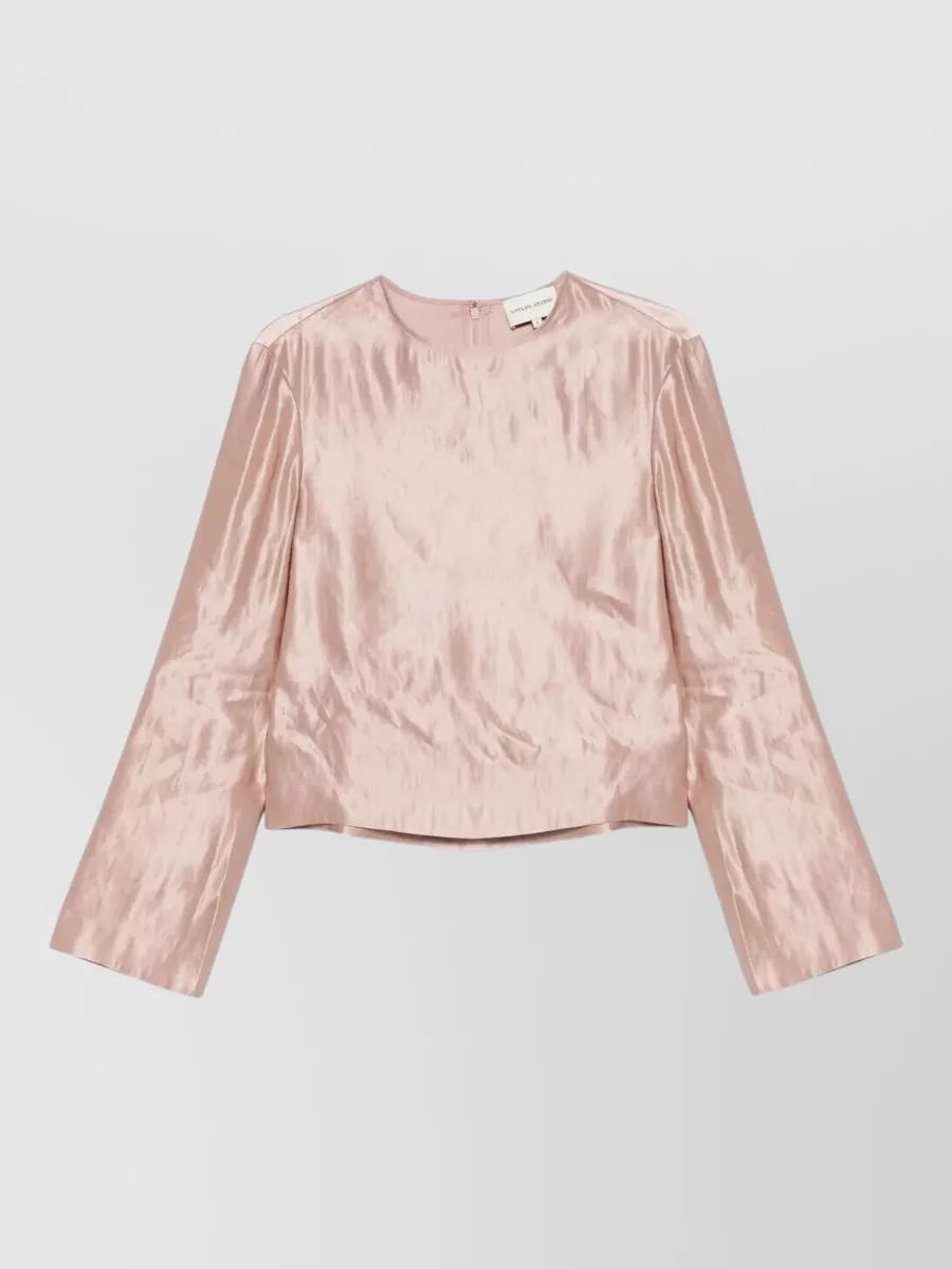 Loulou Studio Silk Blend Round Neck Blouse