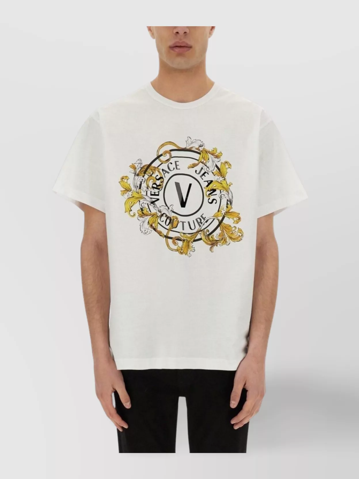 Versace Jeans Couture Crew Neck Graphic Print Short Sleeves
