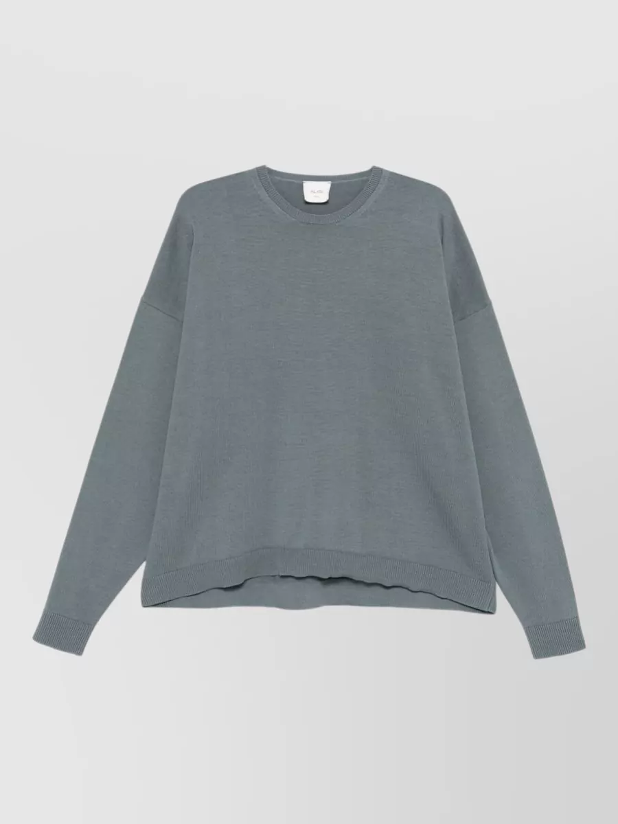 Alysi cotton ribbed crew neck jumper