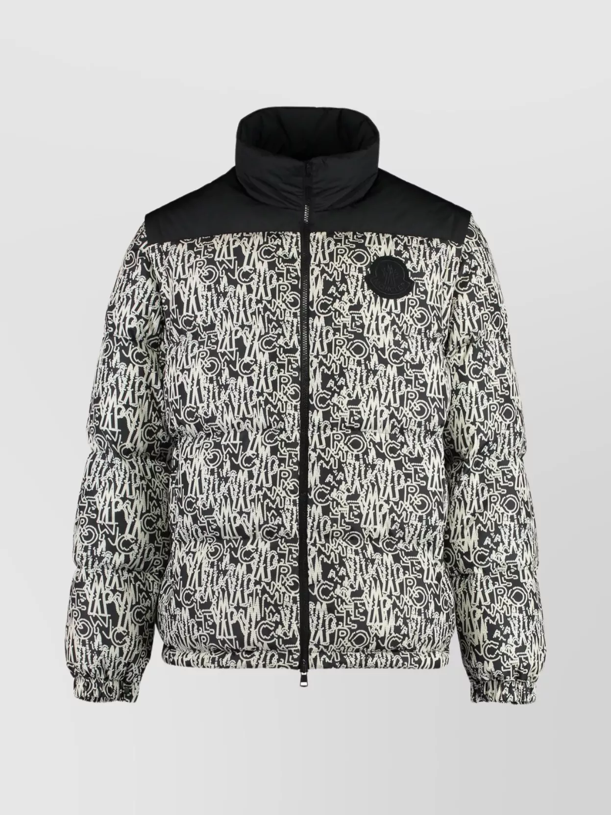 Moncler Full Zip Down Jacket With Removable Sleeves In Black