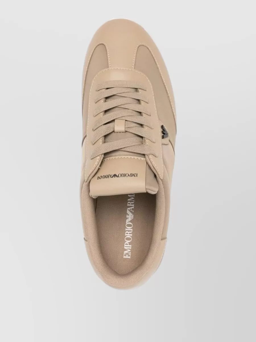 Emporio Armani Leather Low-Top Sneakers