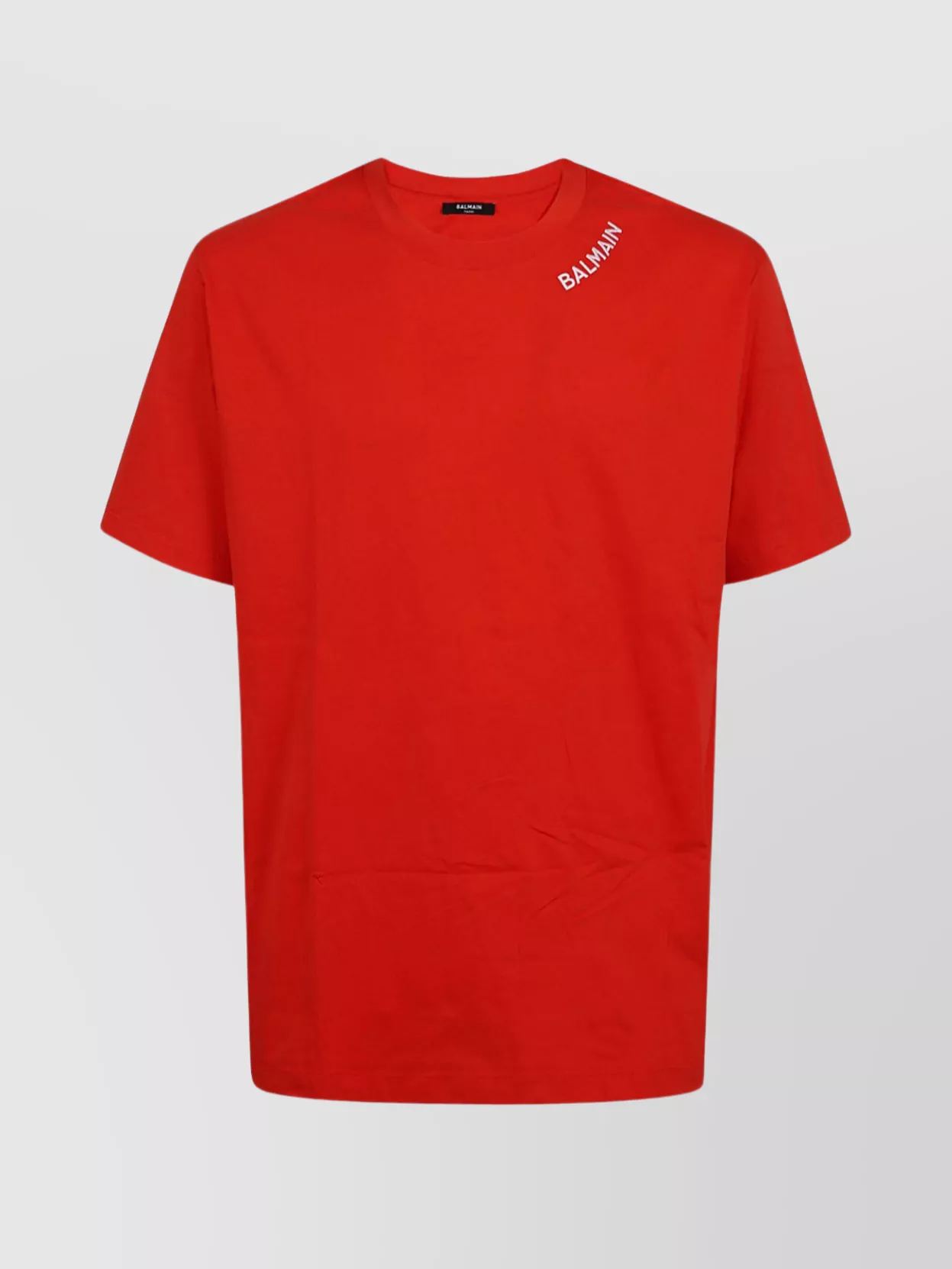 Shop Balmain Stitch Collar Crew Neck T-shirt
