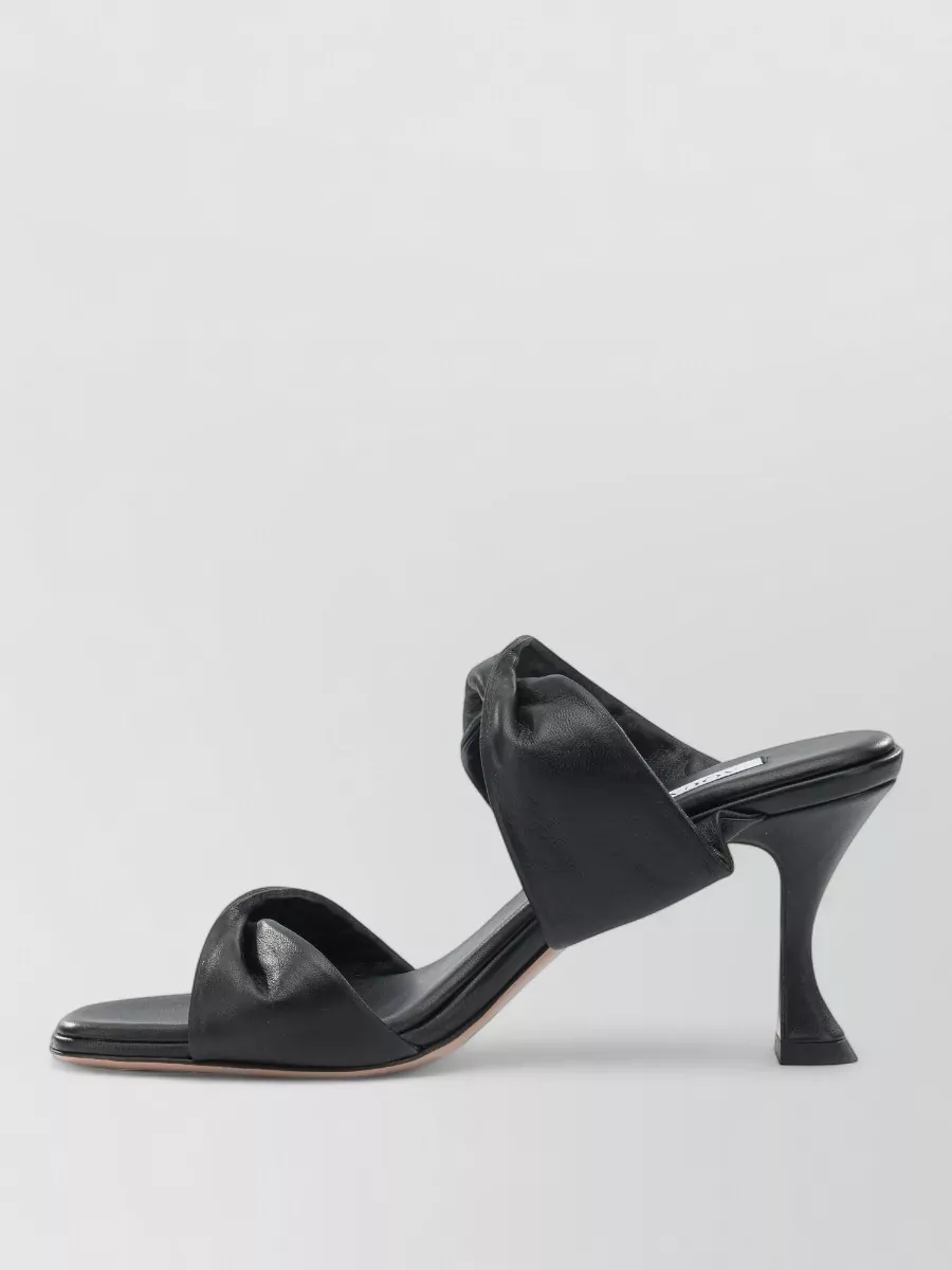 Aquazzura Twist 75Mm Leather Sandals Open Toe