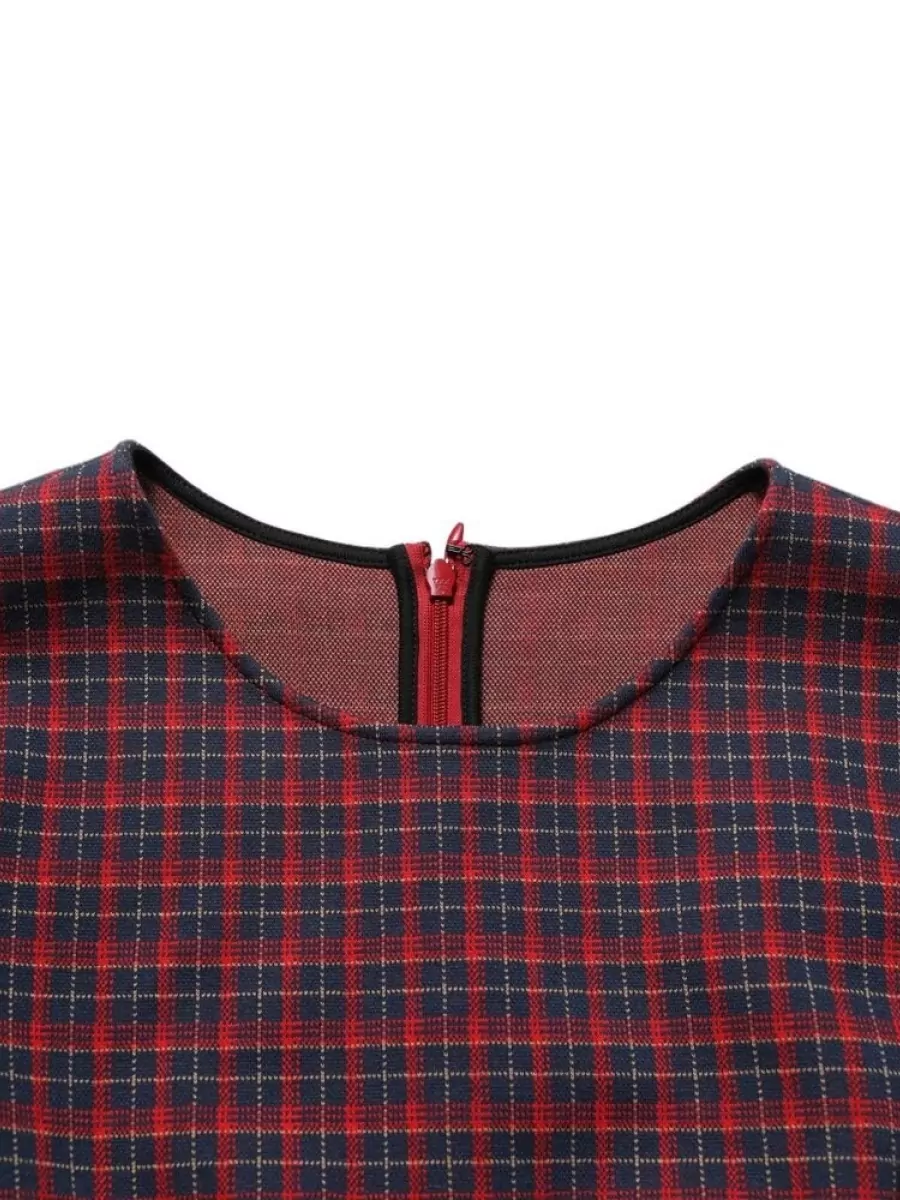 Dolce&Gabbana Checked Short Sleeve Knee Length Dress
