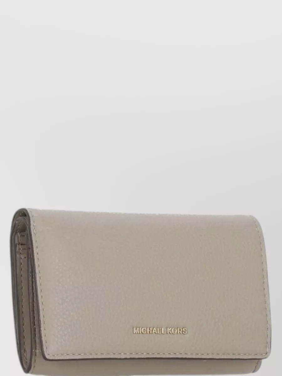 Michael Michael Kors Pebbled Leather Wallet Featuring Rear Welt Pocket