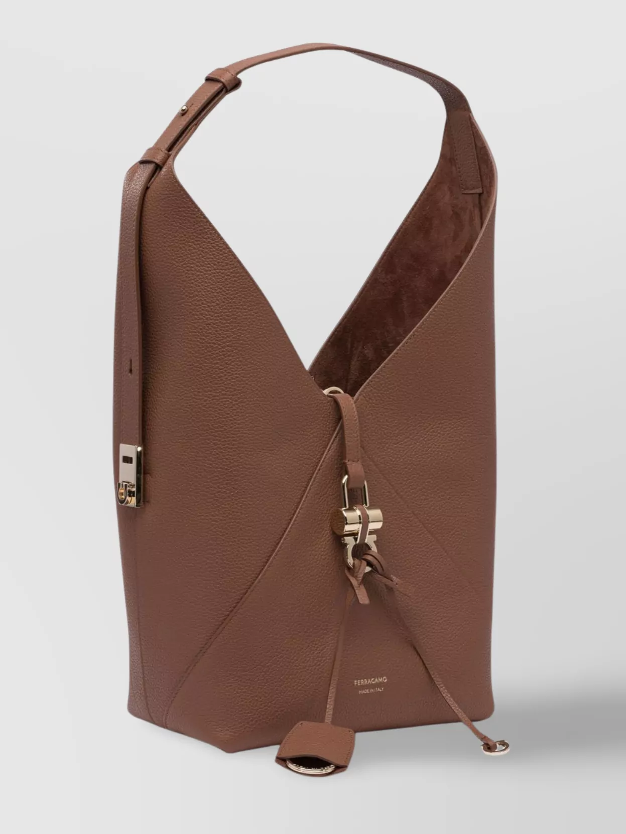 Ferragamo Textured Strap Shoulder Bag
