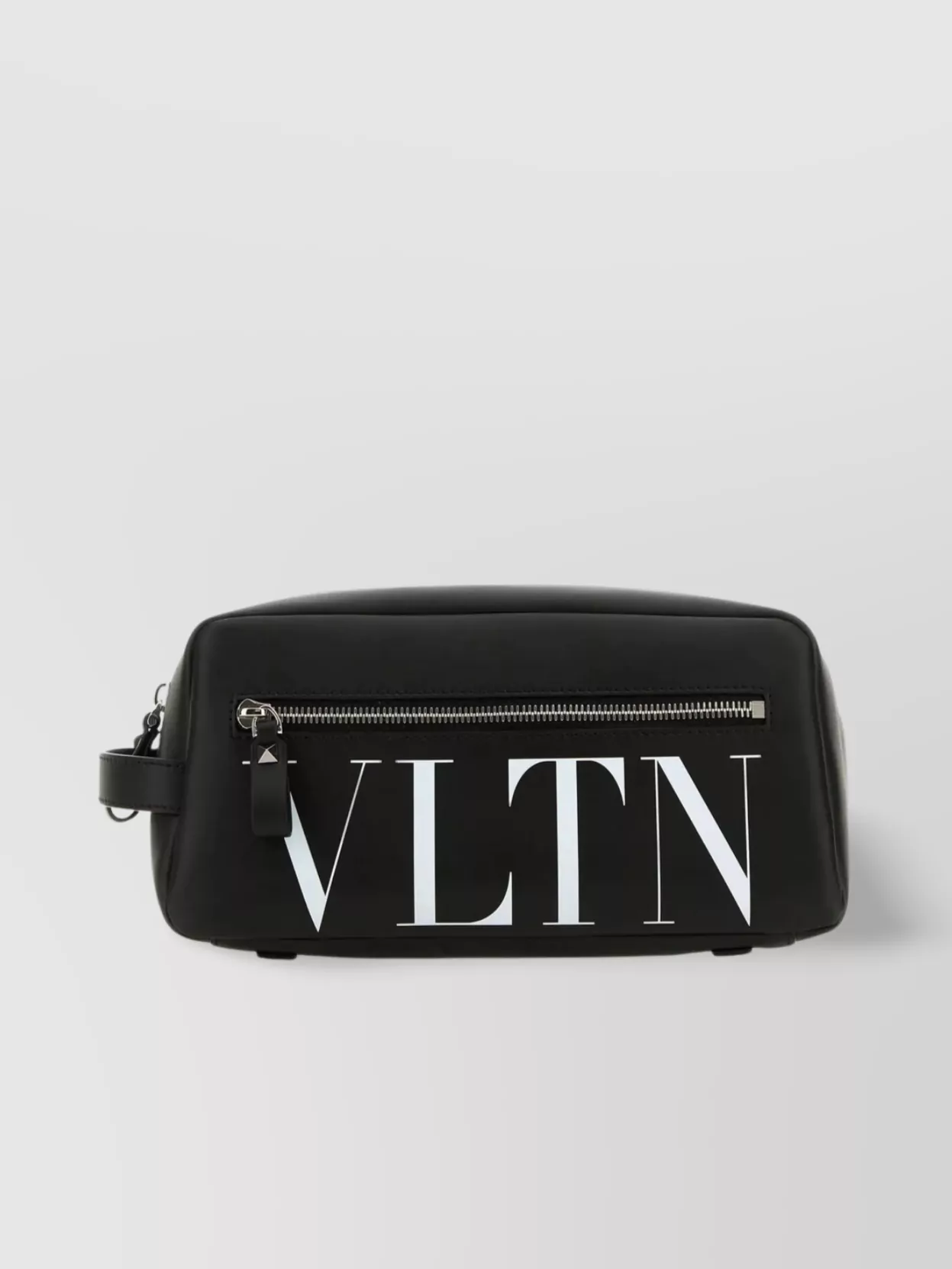 Shop Valentino Rectangular Leather Travel Case In Black