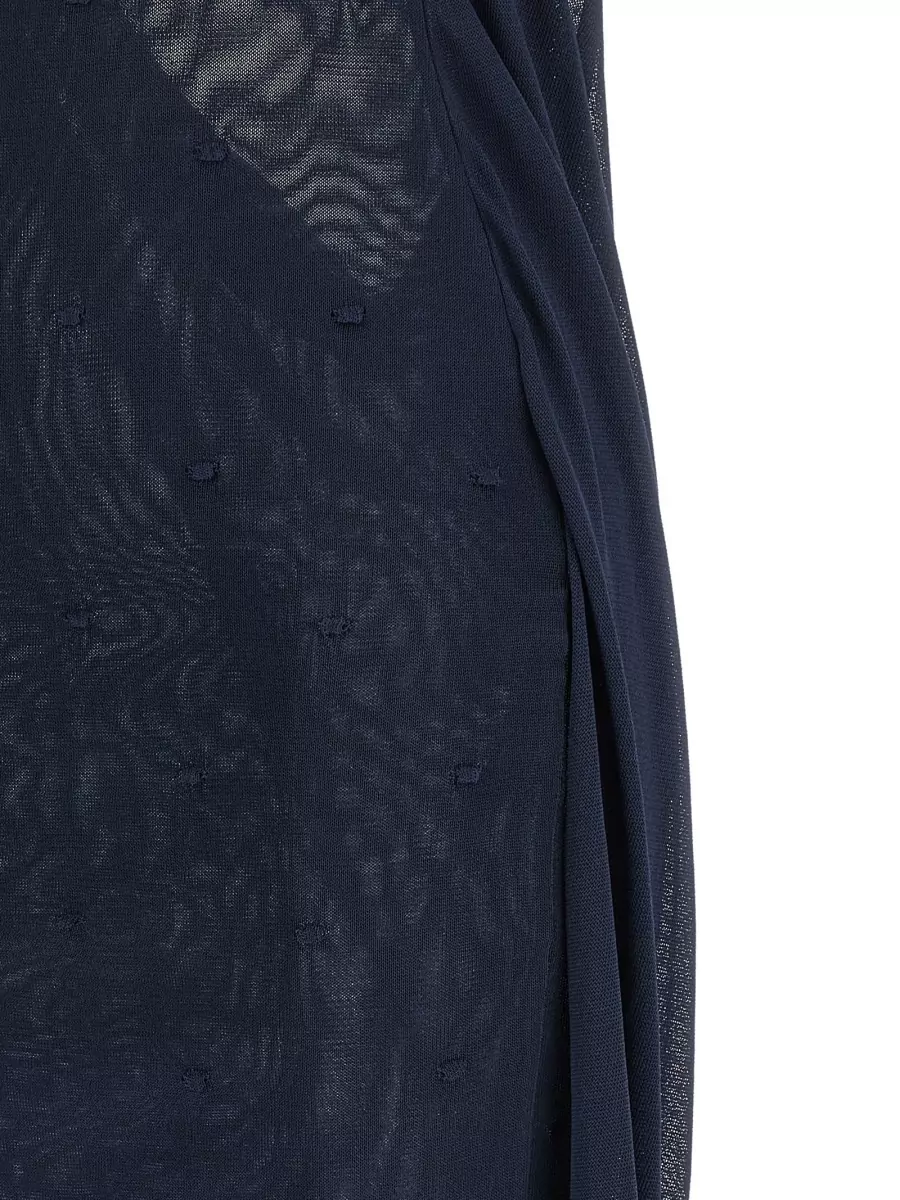 Jacquemus Semi-Sheer Jersey Sleeveless Square-Neck Hooded Midi Dress