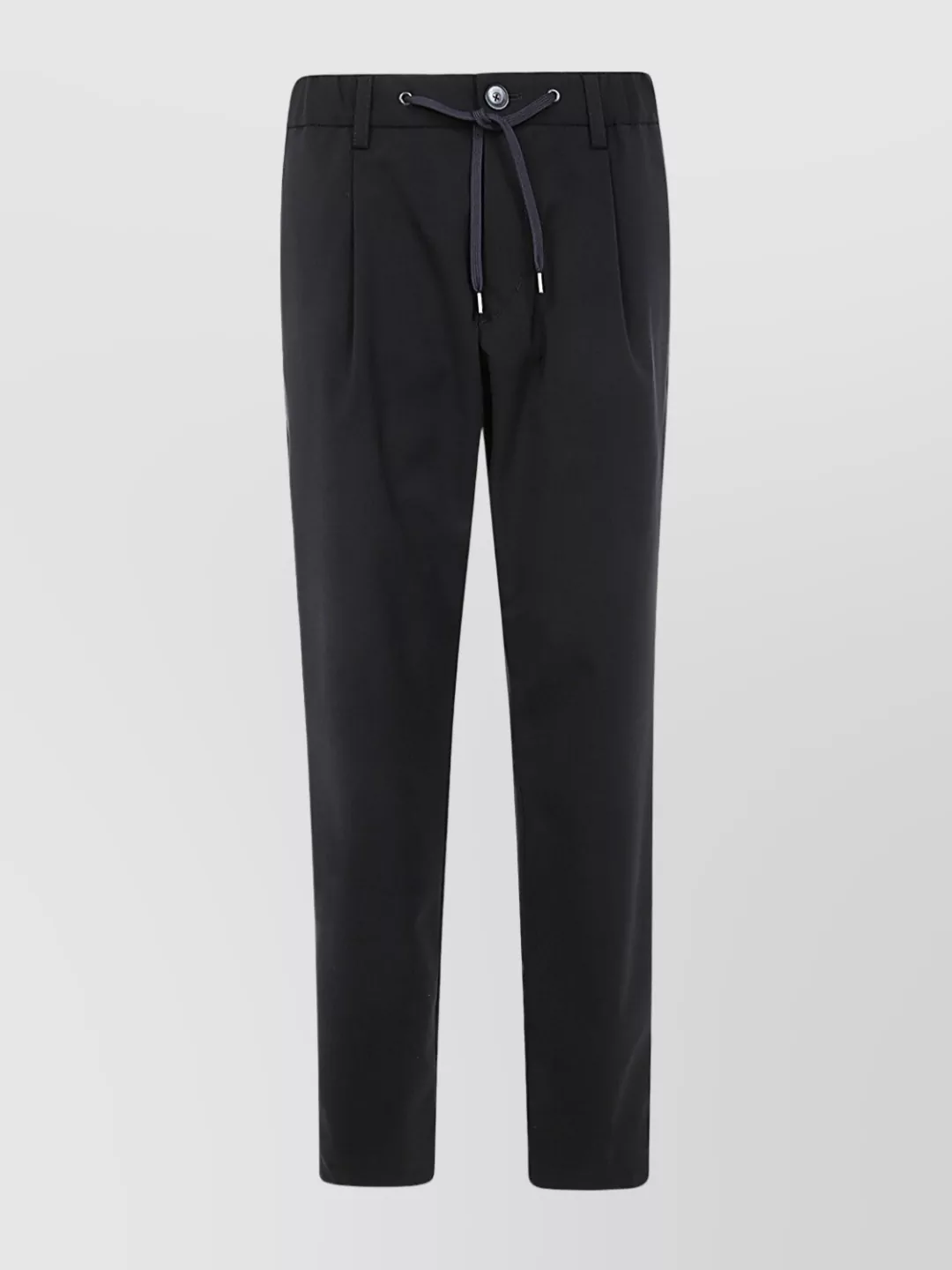 Herno Trousers Crepe Elasticated Waist In Blue