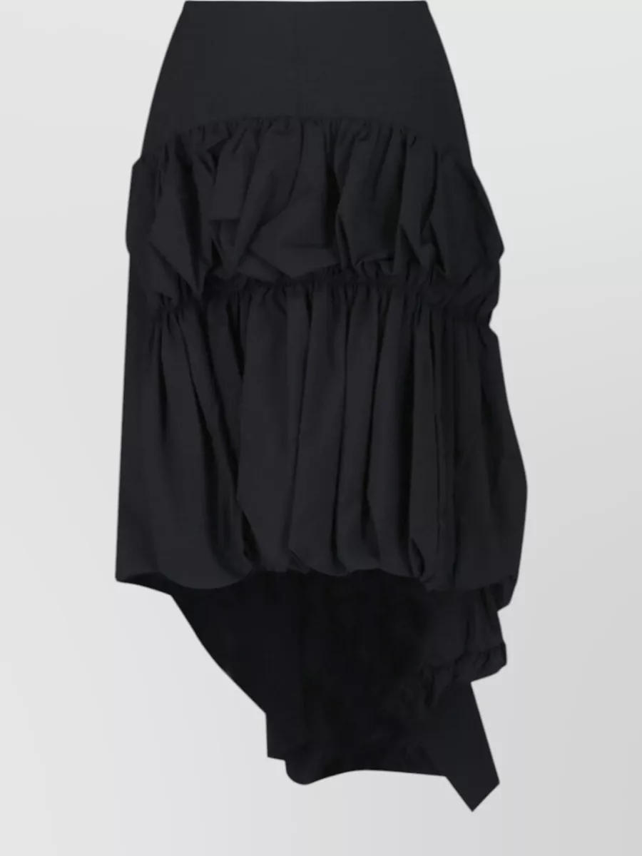 Comme Des Garçons Asymmetric Wool Midi Skirt