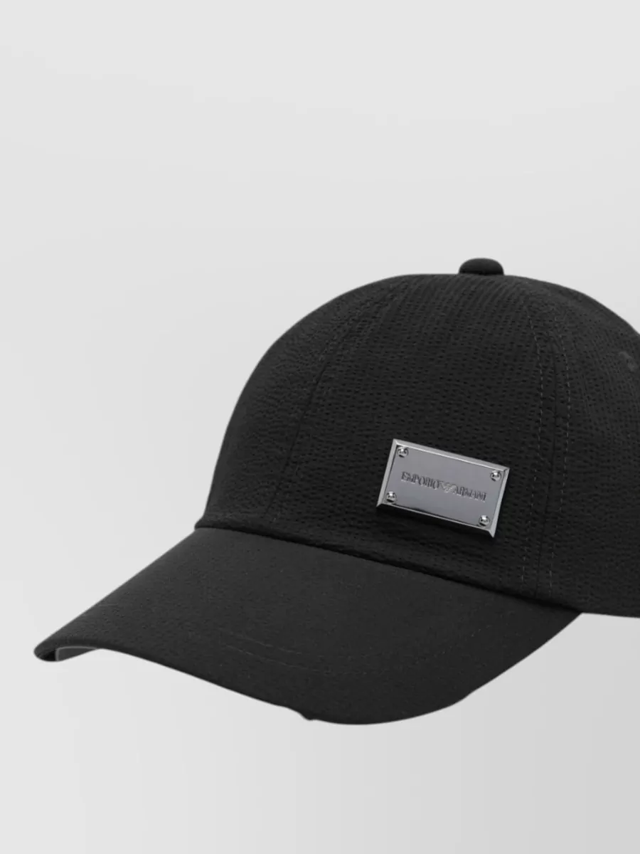 Emporio Armani Textured Logo Baseball Cap