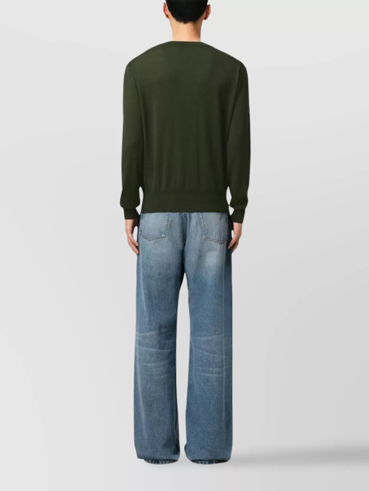Ami Paris Slim Fit Knit Crewneck Sweater