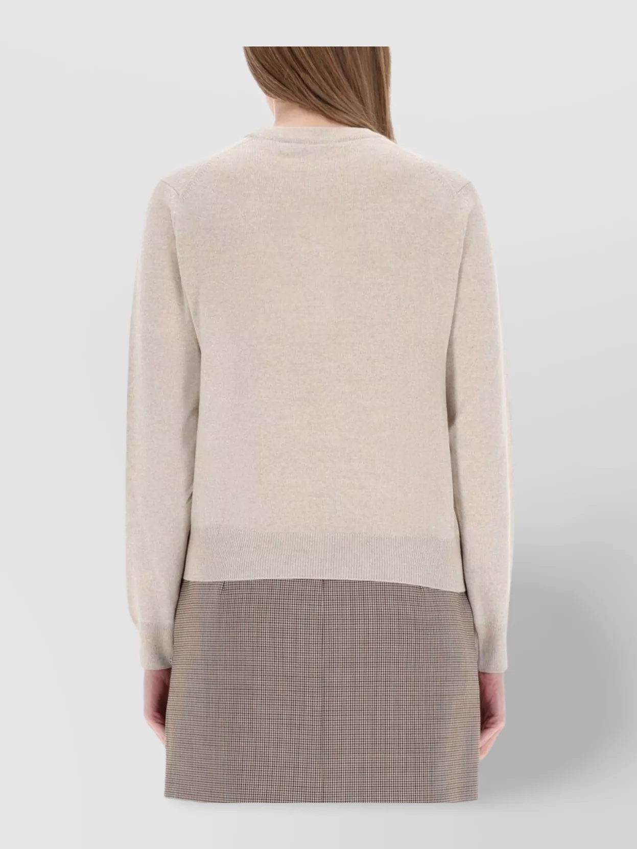 Maison Kitsuné Knitwear With Ribbed Cuffs And Crew Neck