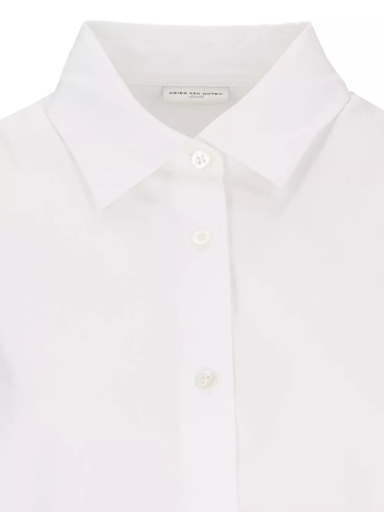 Shop Dries Van Noten Collared Shirt With Long Sleeves In White