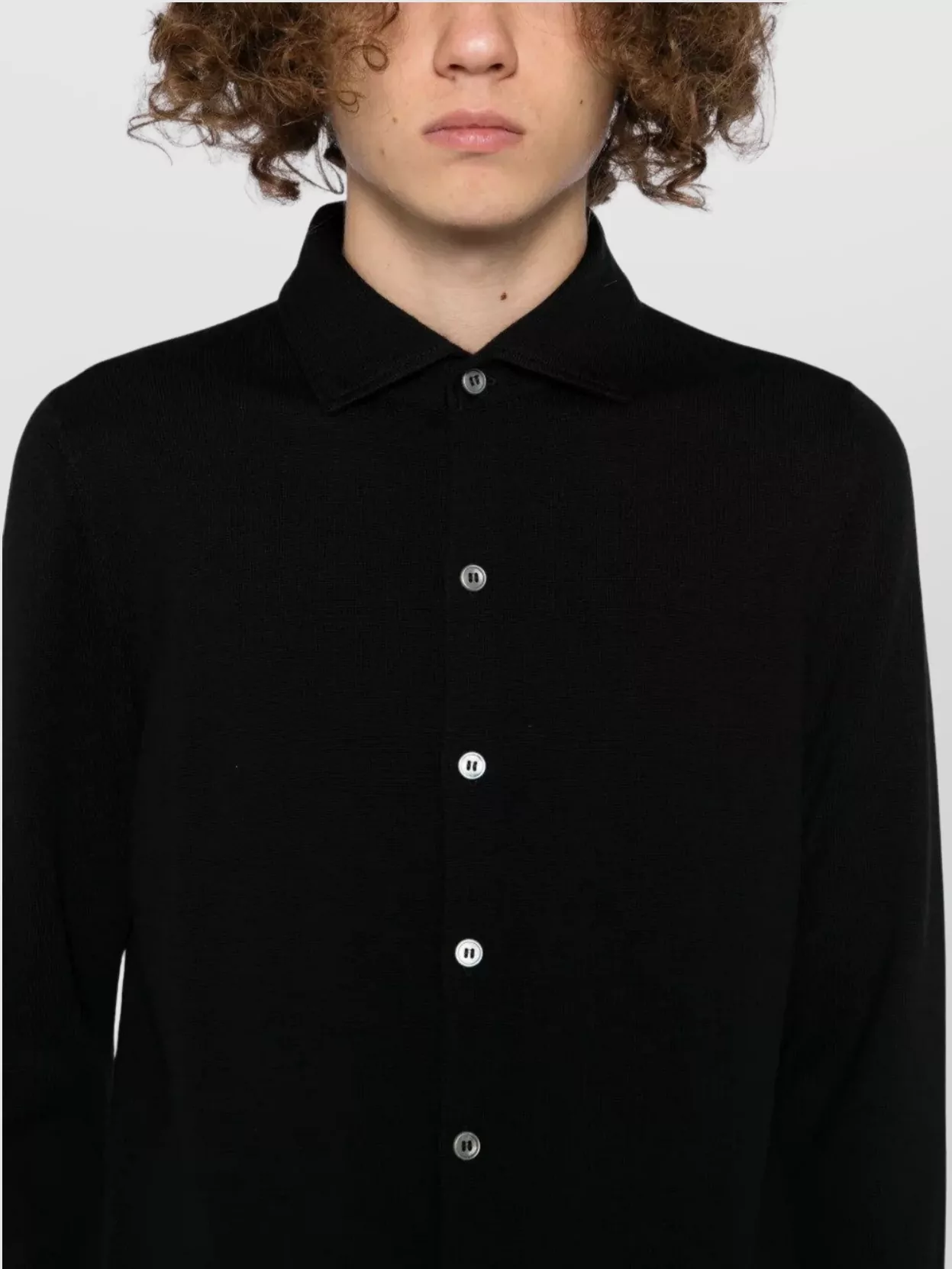 Tagliatore Long Sleeve Cardigan With Ribbed Cuffs And Hem