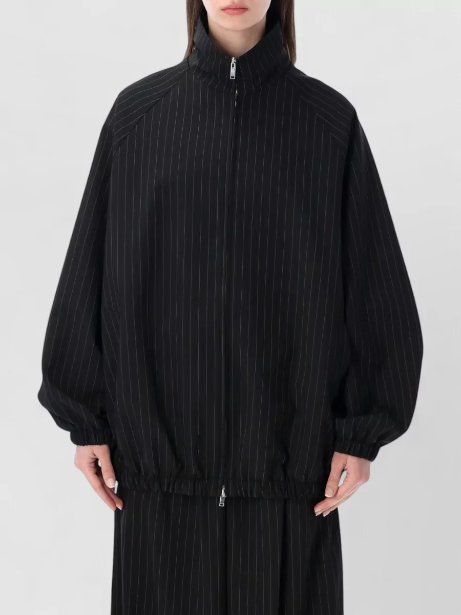 The Frankie Shop Pinstripe oversized track jacket