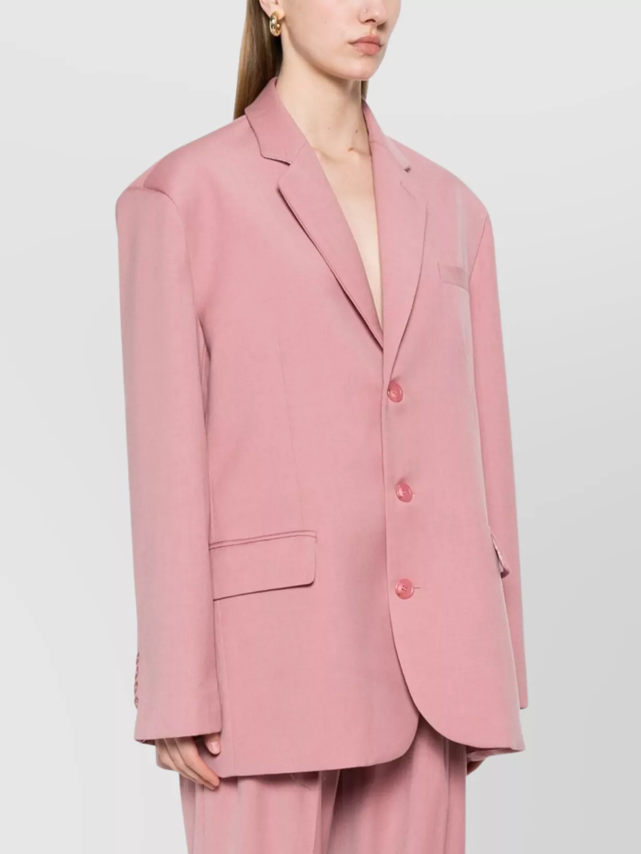 The Frankie Shop Oversized Tailored Single-Breasted Blazer