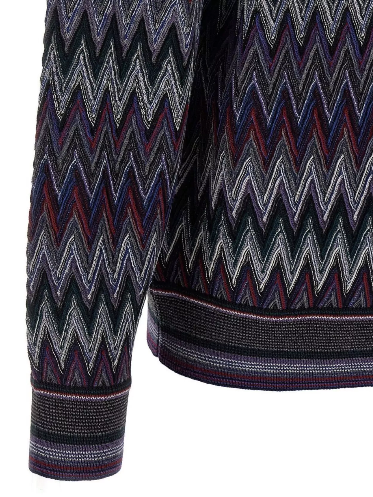 Missoni Zigzag Pattern Sweater Sweaters And Cardigans Blue In Brown