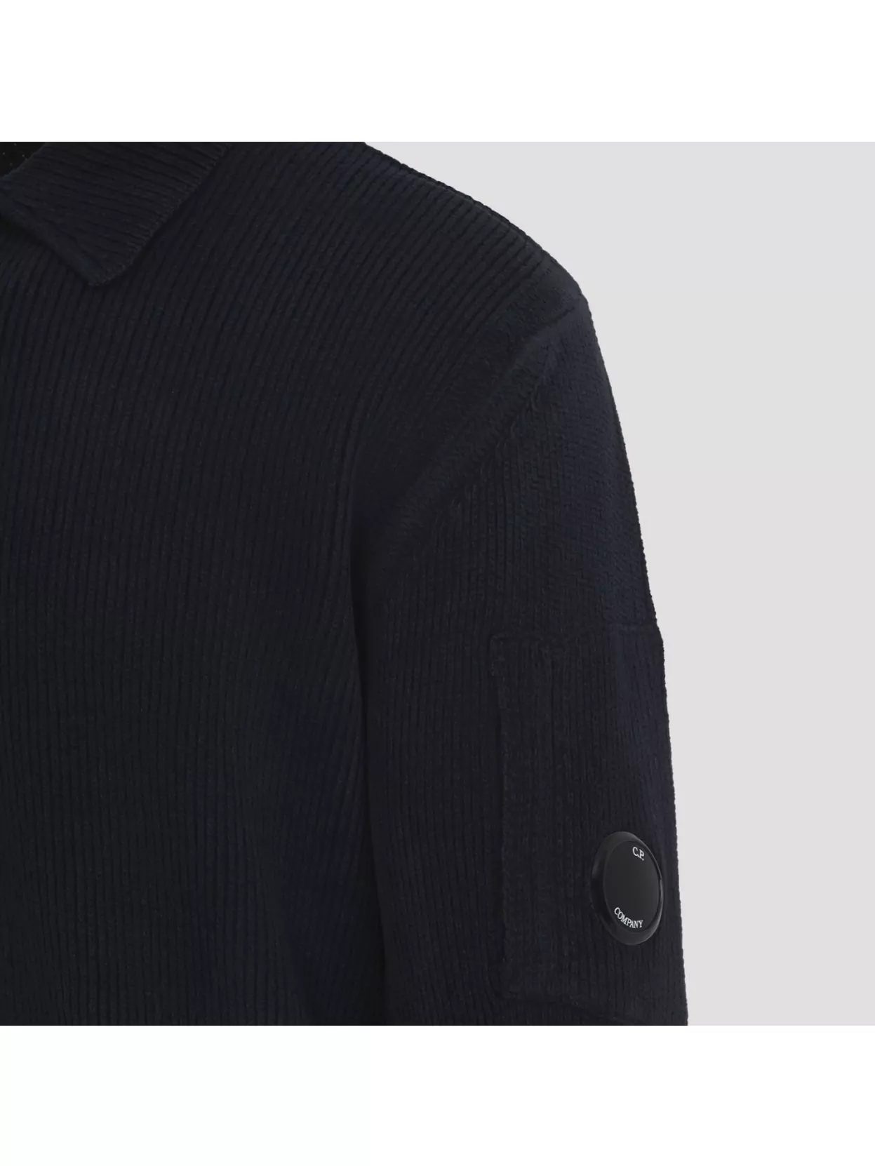 C.p. Company Knitwear With Polo Collar And Arm Pocket