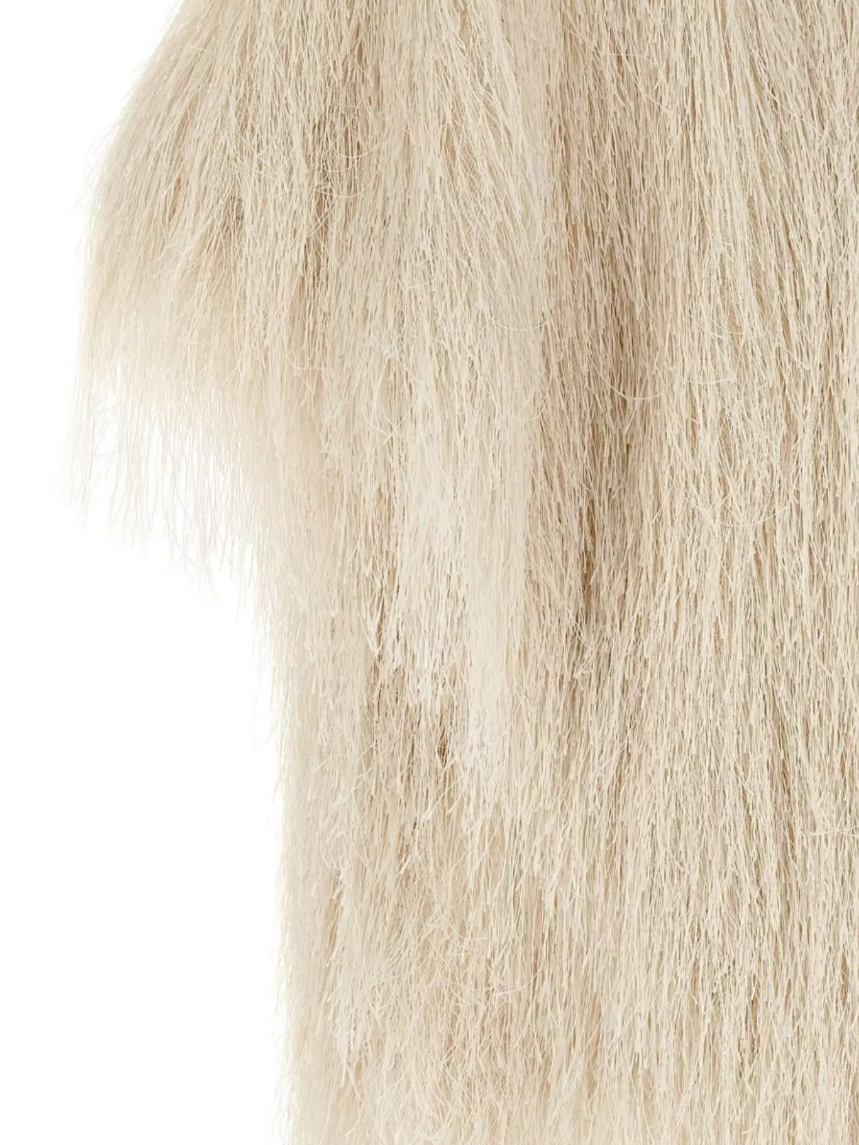 Dries Van Noten Asymmetric Striped Scarf Top Fringe Detailing In Neutral