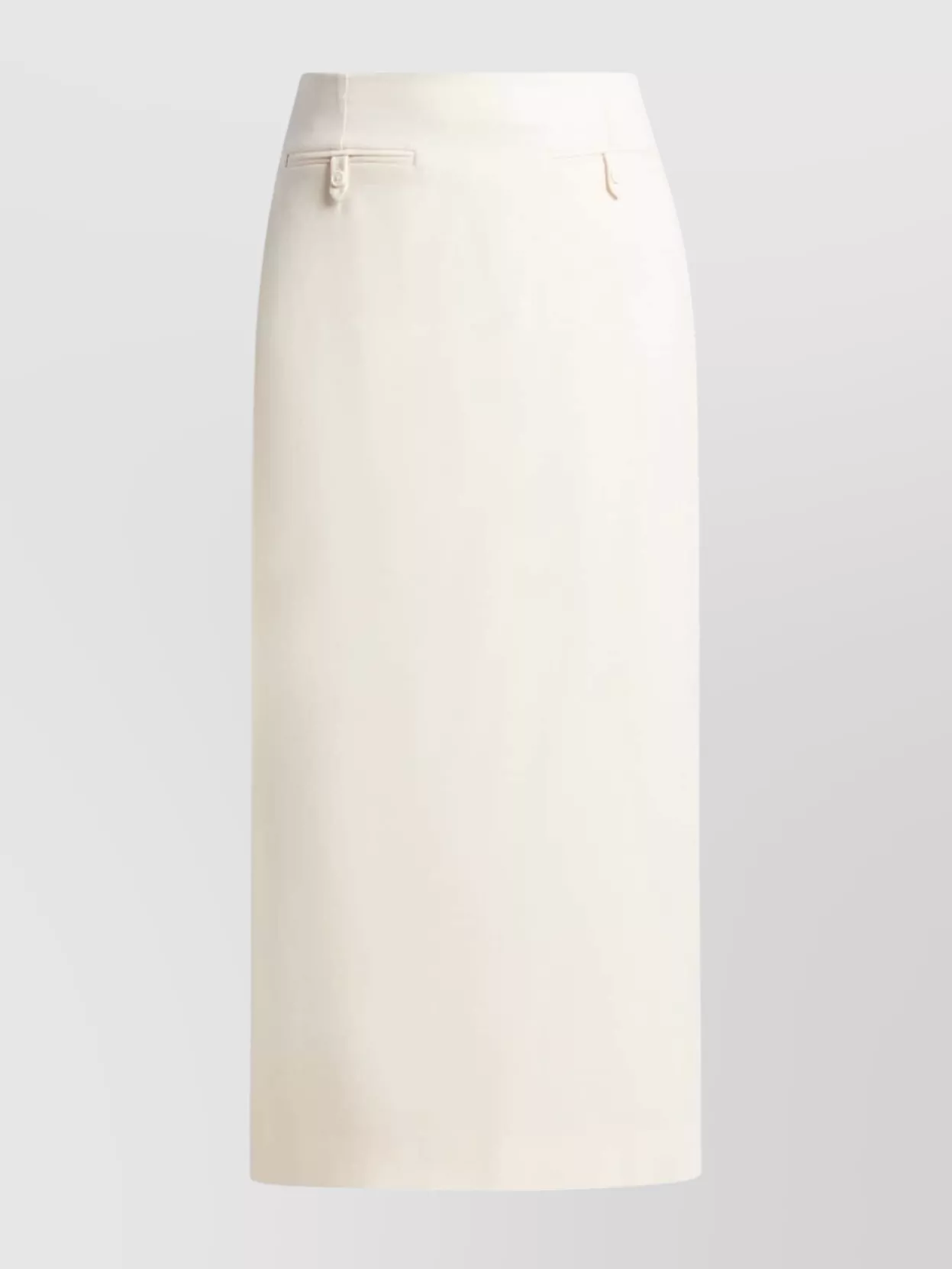 Staud Tailored Skirt With Slit And Pockets In White