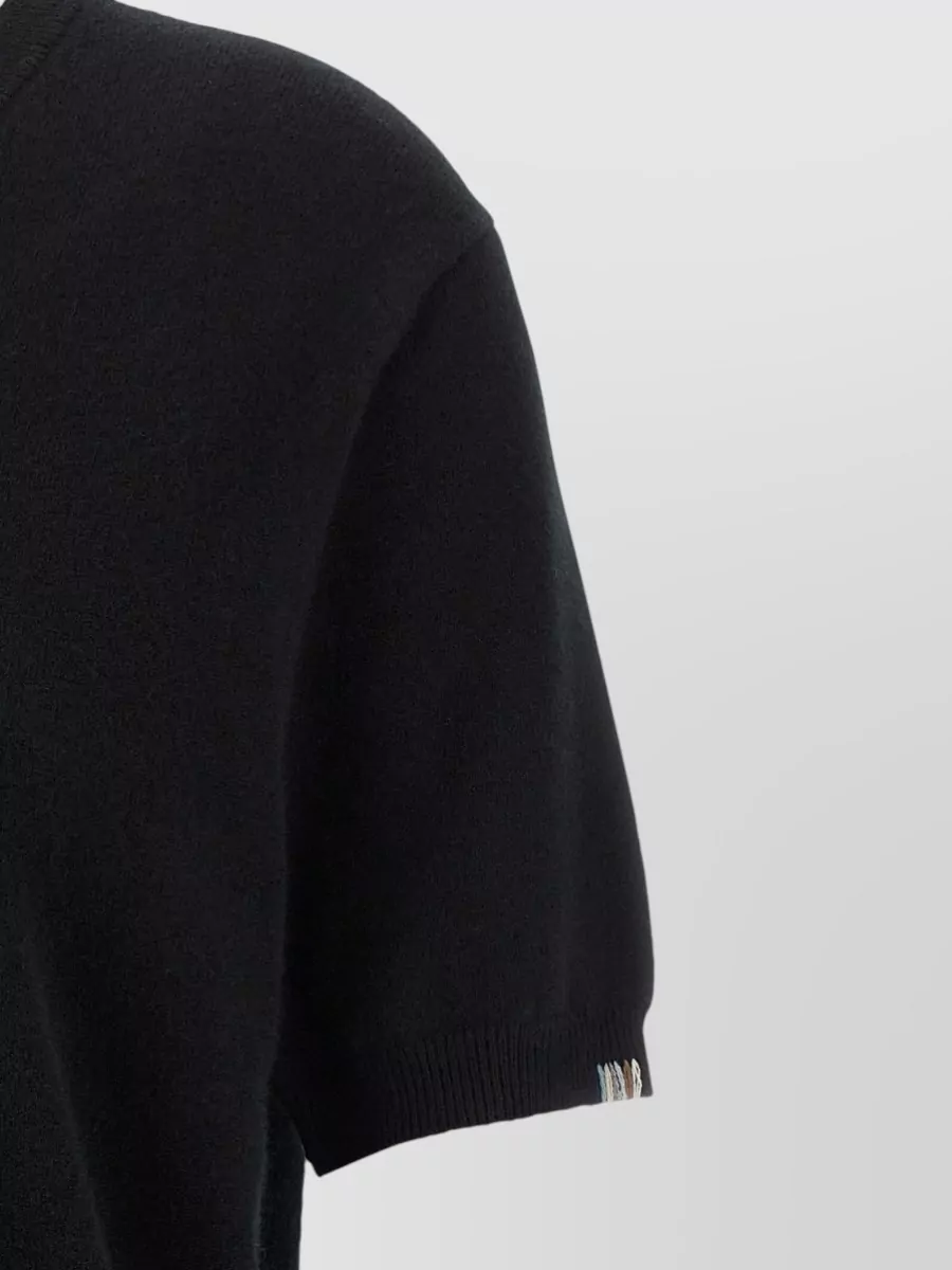 Extreme Cashmere Cashmere Ribbed V-Neck Short-Sleeve Sweater