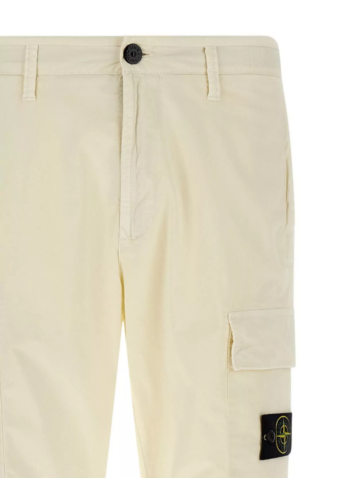 Stone Island Cargo Pants With Logo Badge And Pockets