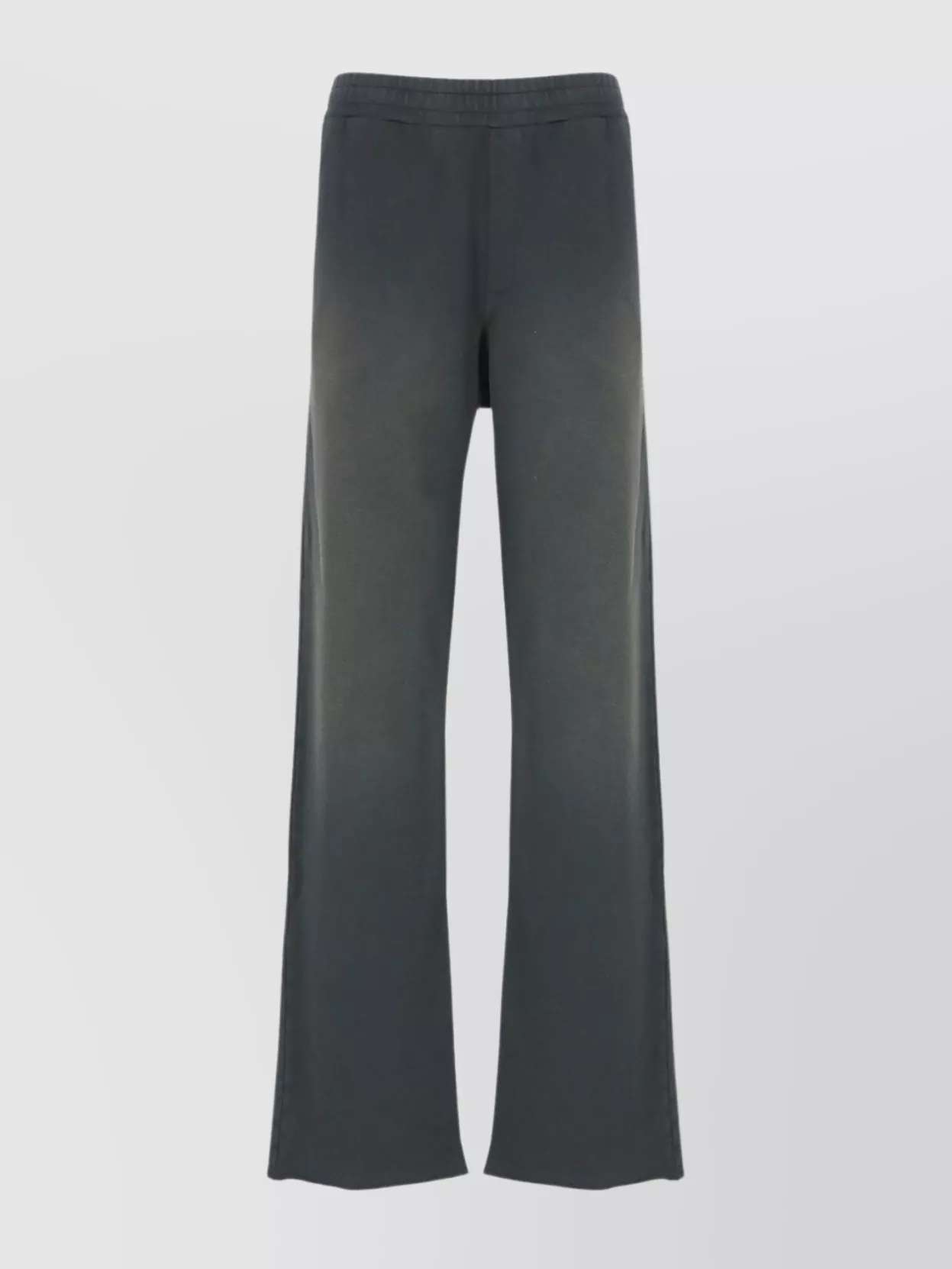 Golden Goose Wide Leg Cotton Trousers Logo In Black
