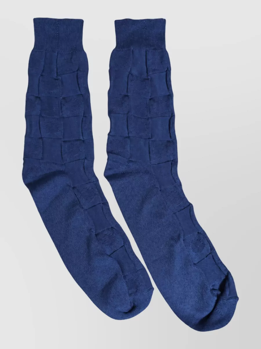 Dolce&Gabbana silk checkered mid calf socks