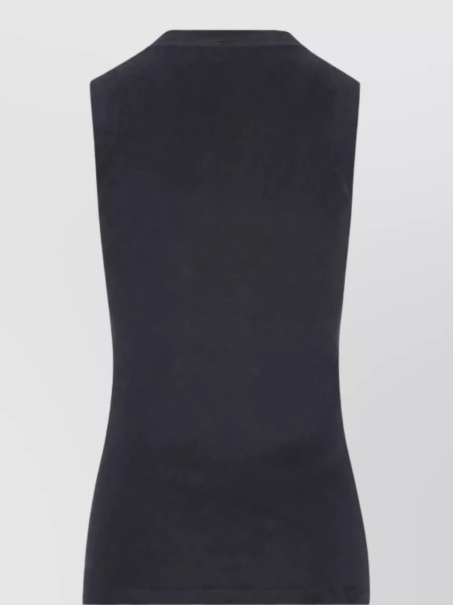 Brunello Cucinelli Ribbed V-Neck Knitted Top