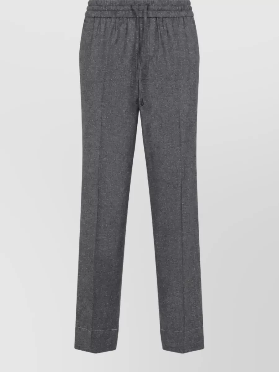 Brioni Wool silk straight-leg trousers
